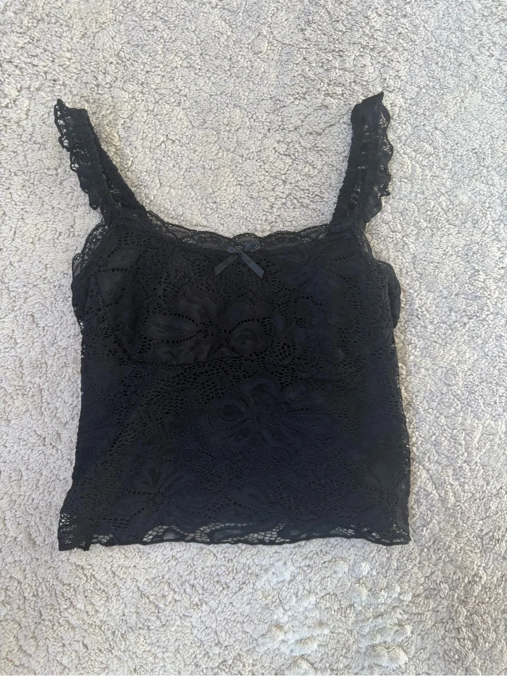 Black Lace Tank Top